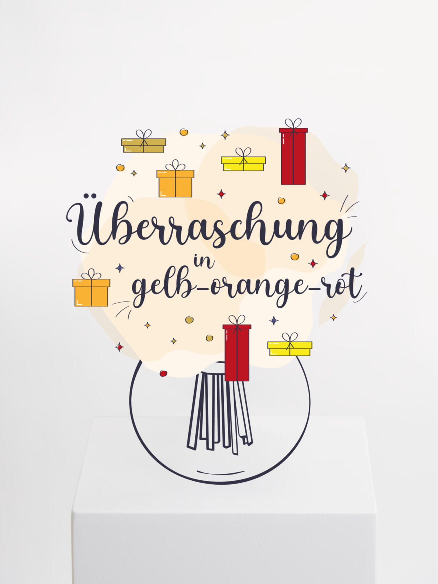 Überraschungsstrauß in Gelb-Orange-Rot Überraschungsstrauß