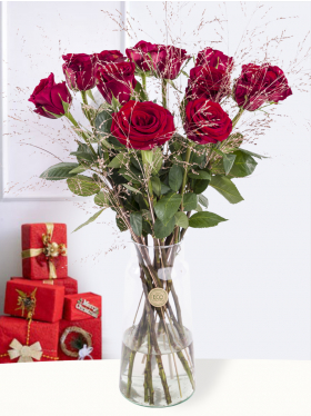 Weihnachtsstrauß Rot-Gold Weihnachtsstrauß